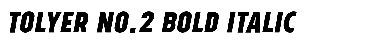 Tolyer No.2 Bold Italic